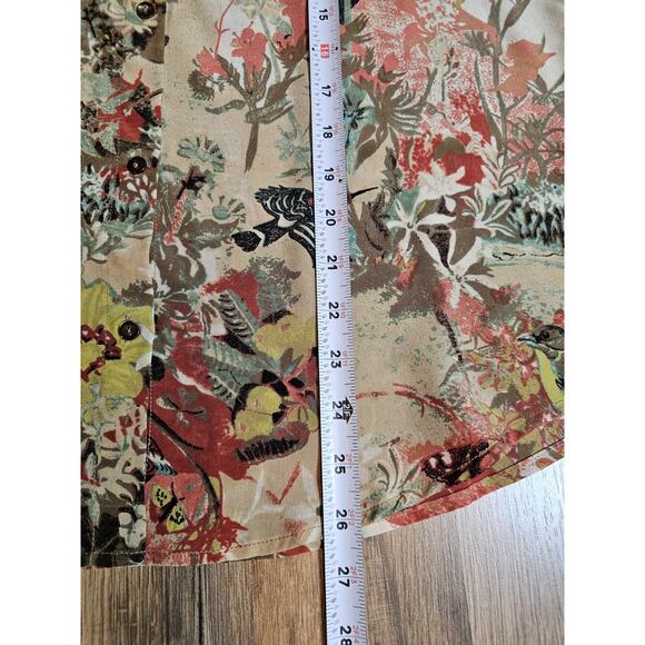 Momoni 100% Silk Floral Blouse Women's Size 8/44 Made in Italy Bohemian Designer - Picture 7 of 10